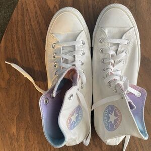 Converse white High-Top Sneakers ombré lining